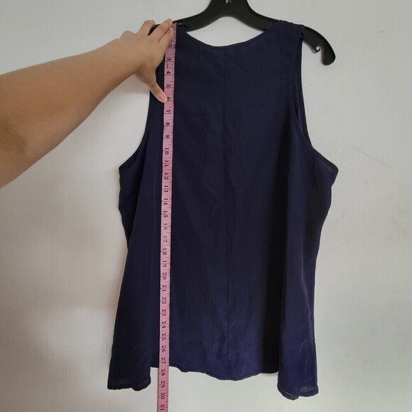 NEW Forever 21 Plus Navy Blue Lightweight Sleeveless Tank Top Size 1X - Picture 7 of 11